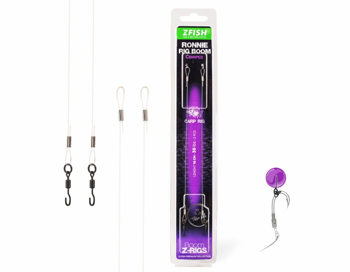 Anzuelos Montados Zfish Crimped Ronnie Rig Boom - Tienda Carpfishing