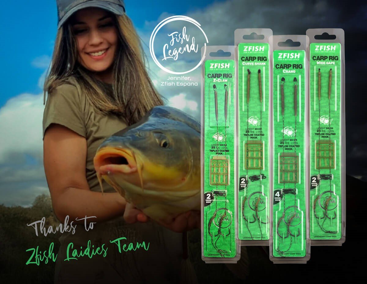 Anzuelos montados Zfish Curve Shank - Tienda Carpfishing