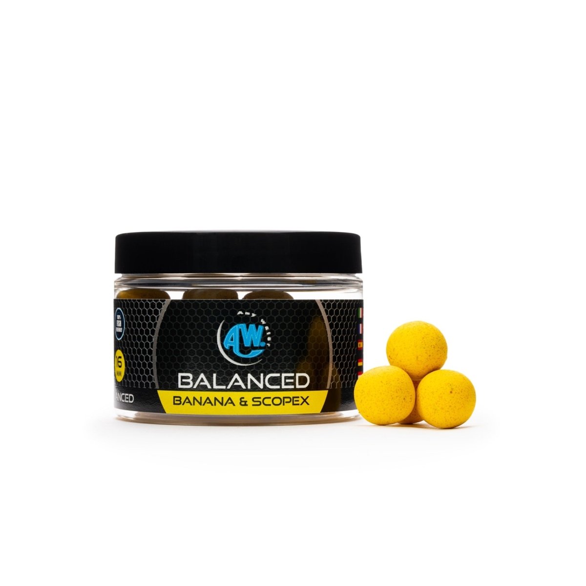 Boilies Balanced Any Water Banana & Scopex 16mm - Tienda Carpfishing