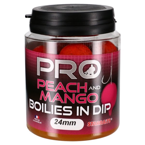 Boilies in Dip Starbaits Probiotic Peach Mango 24 mm - Tienda Carpfishing