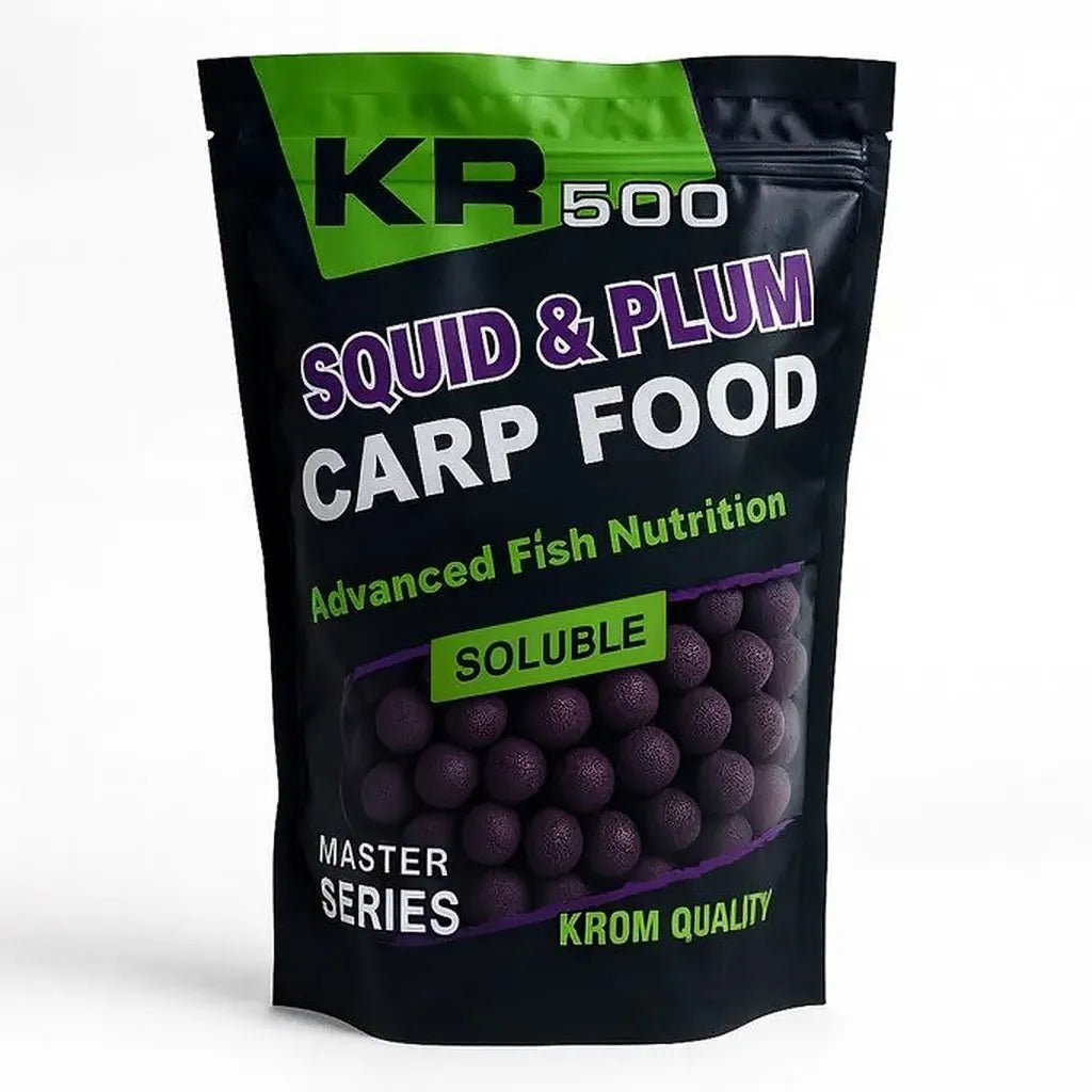 Boilies Solubles Krom Quality KR500 Squid & Plum 16 mm 800G - Tienda Carpfishing