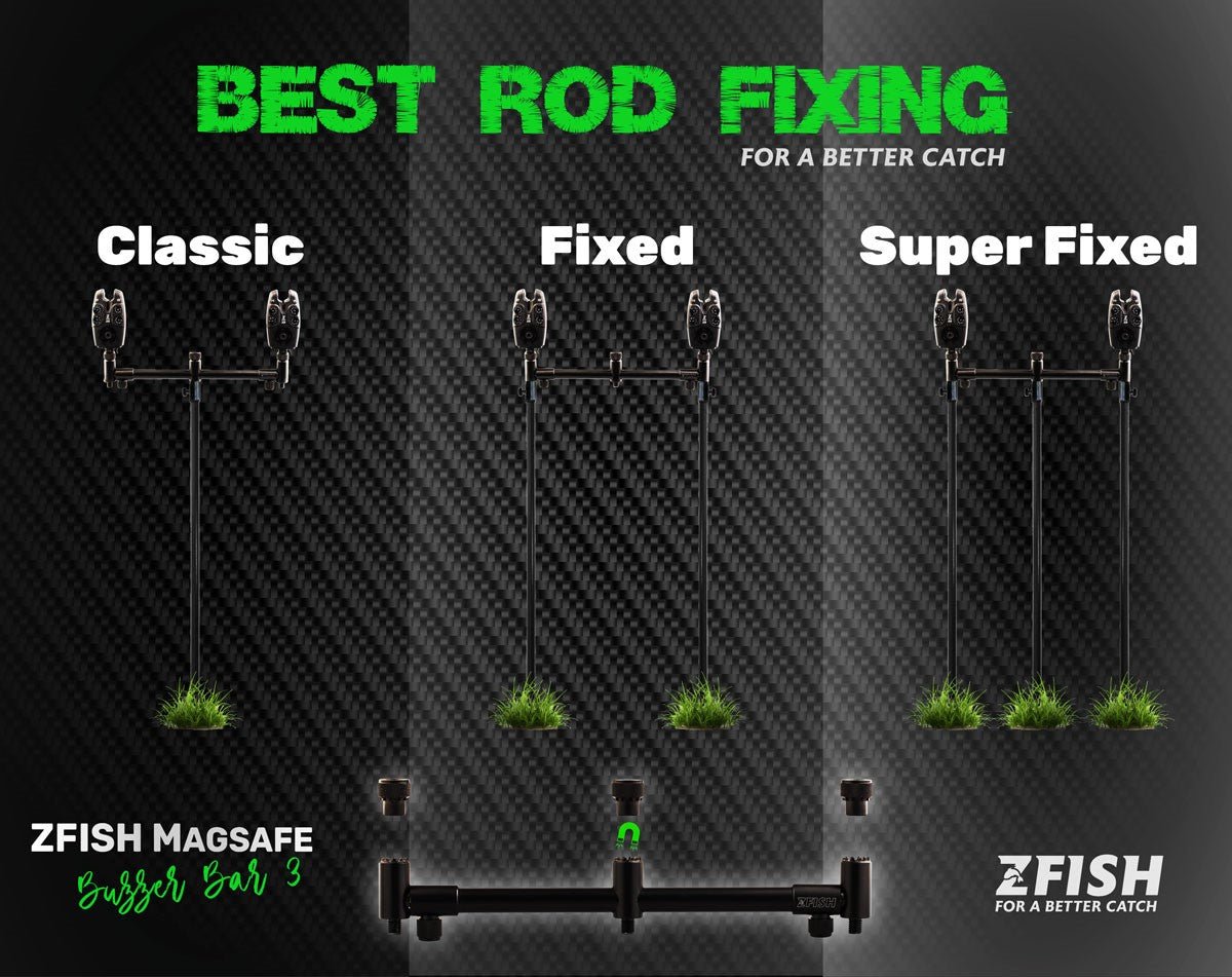 Buzz bars Zfish Magsafe 3 cañas 31 - 45 cm - Tienda Carpfishing