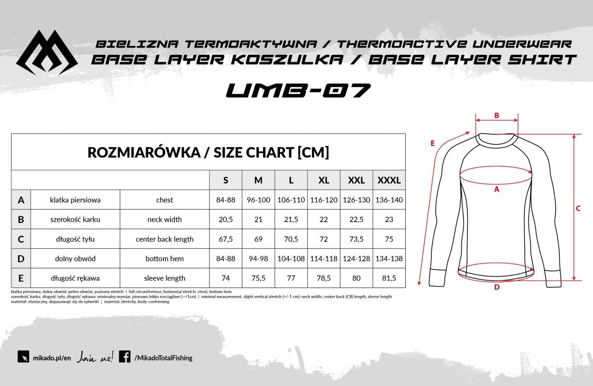 Camiseta térmica Mikado Base Layer Shirt Negra - Tienda Carpfishing