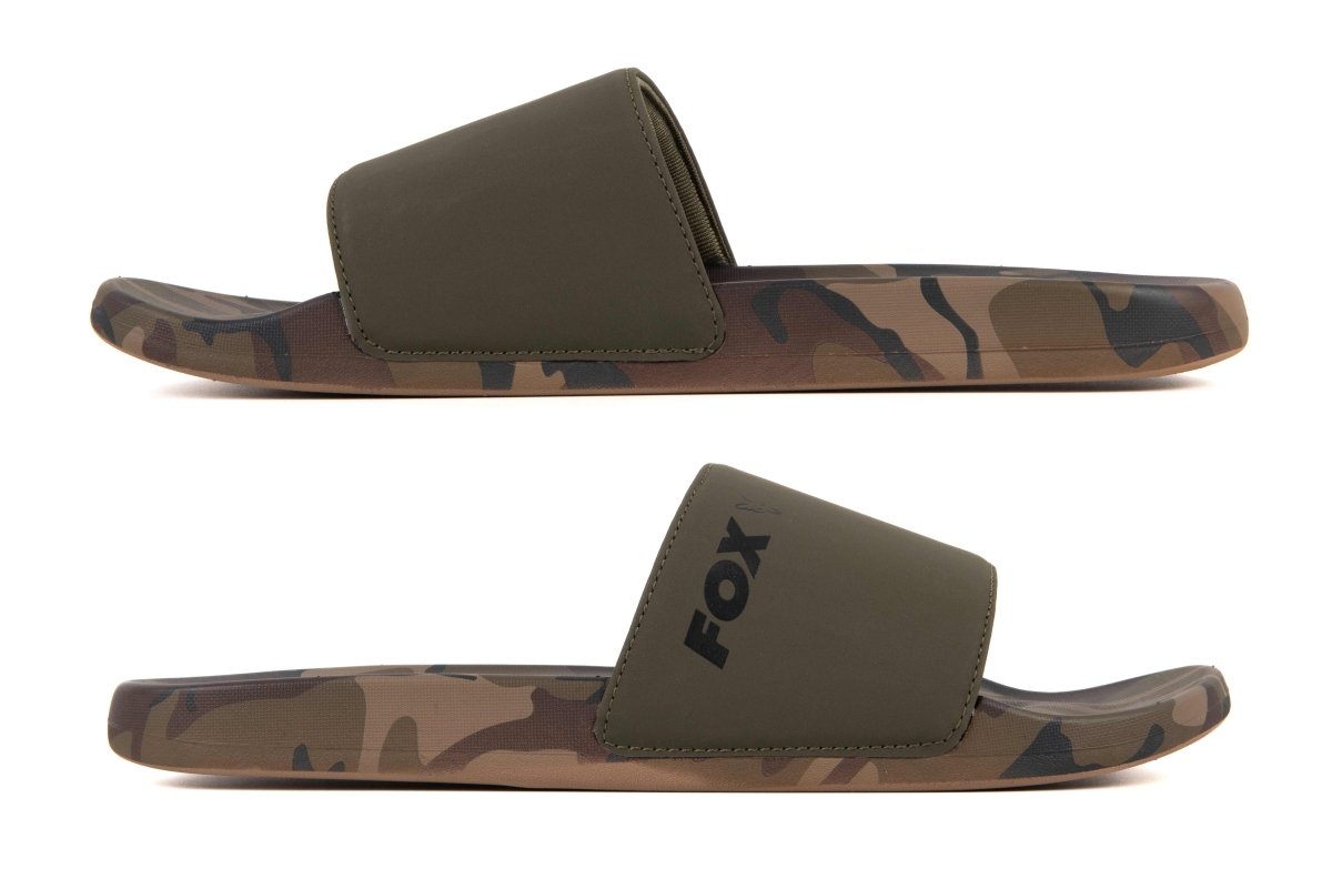 Chanclas Fox Sliders Caqui/Camo - Tienda Carpfishing