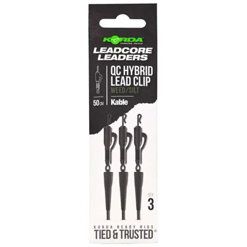 Leadcore Korda Lead Clip QC Kable Verde 50 cm - Tienda Carpfishing