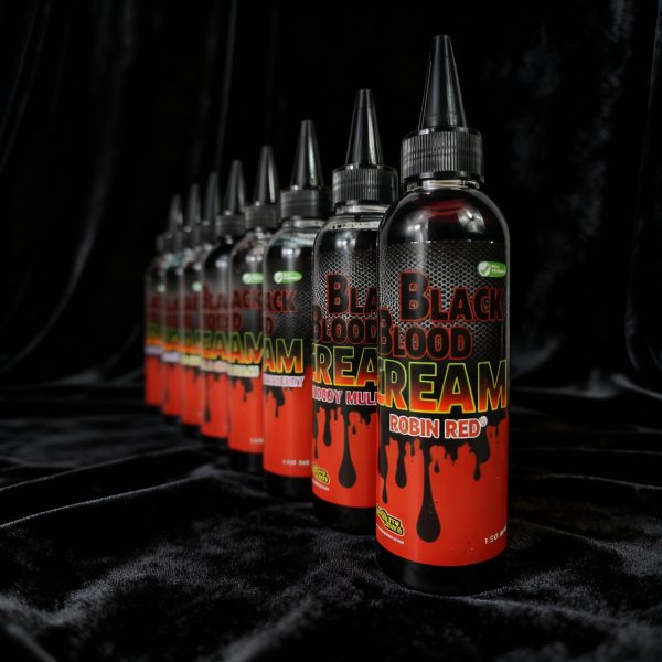 Líquido Pro Elite Baits Black Blood Cream - Tienda Carpfishing