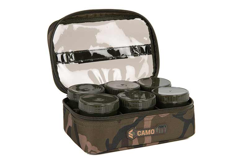 Macuto de 8 botes de cebo Fox Camolite - Tienda Carpfishing