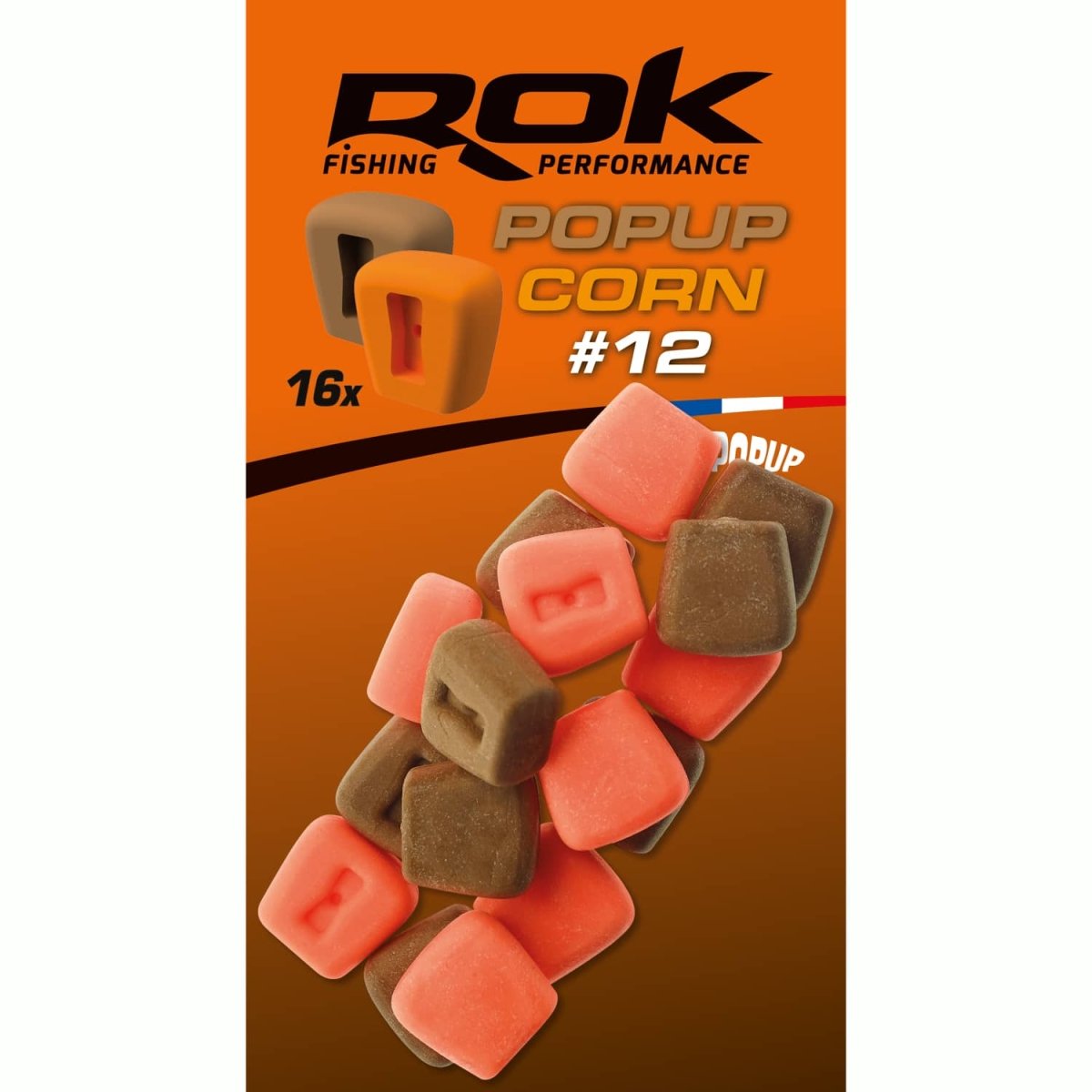 Maíz Pop up Rok Fishing Naranja/Marrón 12 - Tienda Carpfishing