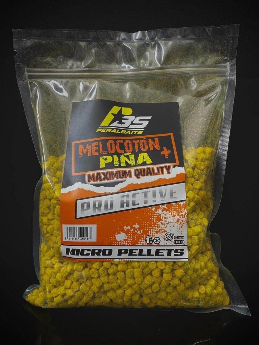 Micro Pellets Peralbaits Melocotón Piña 7 mm - Tienda Carpfishing