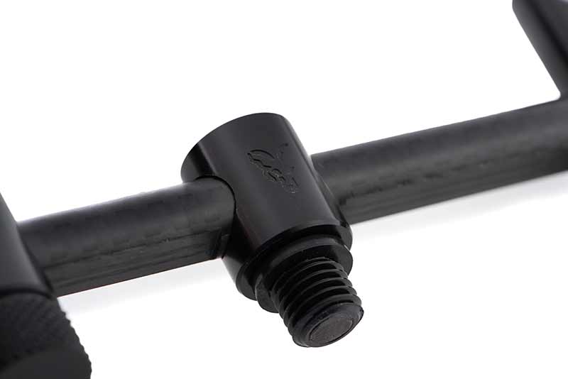 Pack 2 Buzz bars ajustables Fox Black Label Carbon 2 cañas 11 - 12,5 cm - Tienda Carpfishing