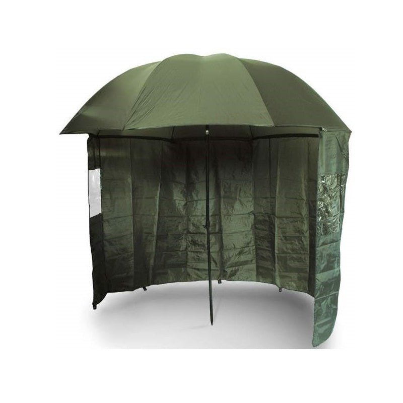 Paraguas NGT 45" verde con cremallera - Tienda Carpfishing