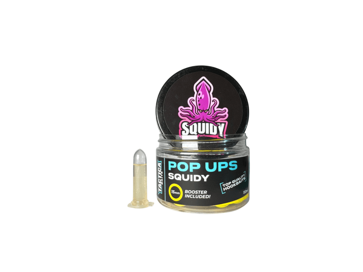 Pop ups Tactica Baits Squidy Amarillo Fluor 15 mm - Tienda Carpfishing