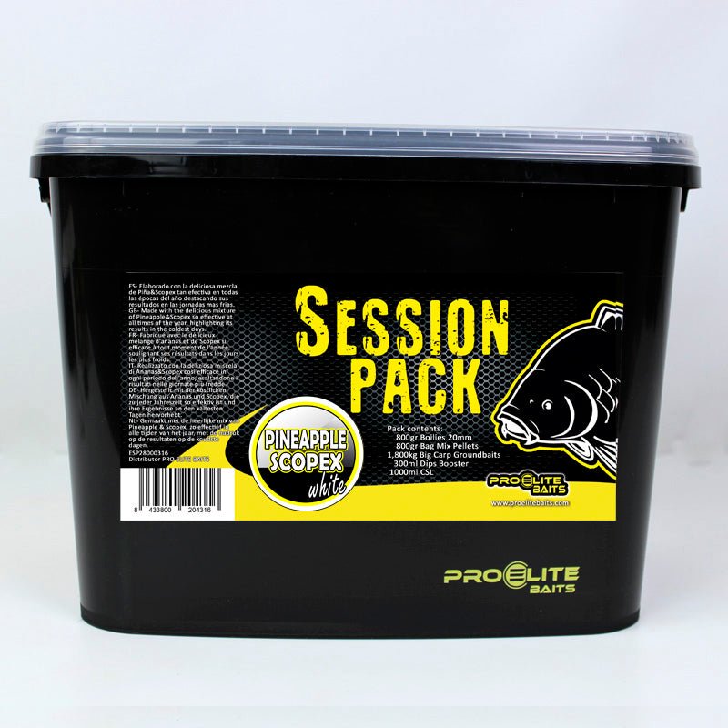 Session Pack Pro Elite Baits Piña Scopex White - Tienda Carpfishing