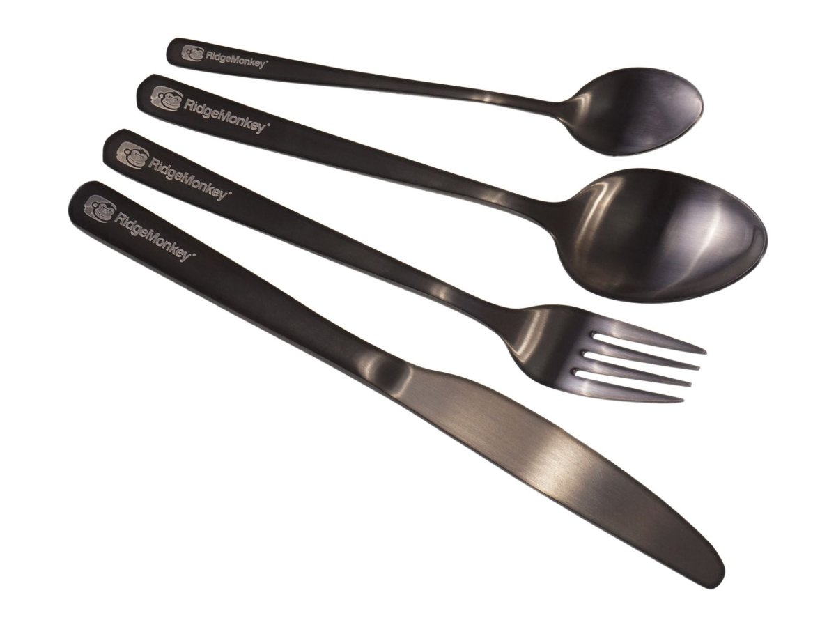 Set de cubiertos Ridge Monkey DLX Cutlery - Tienda Carpfishing