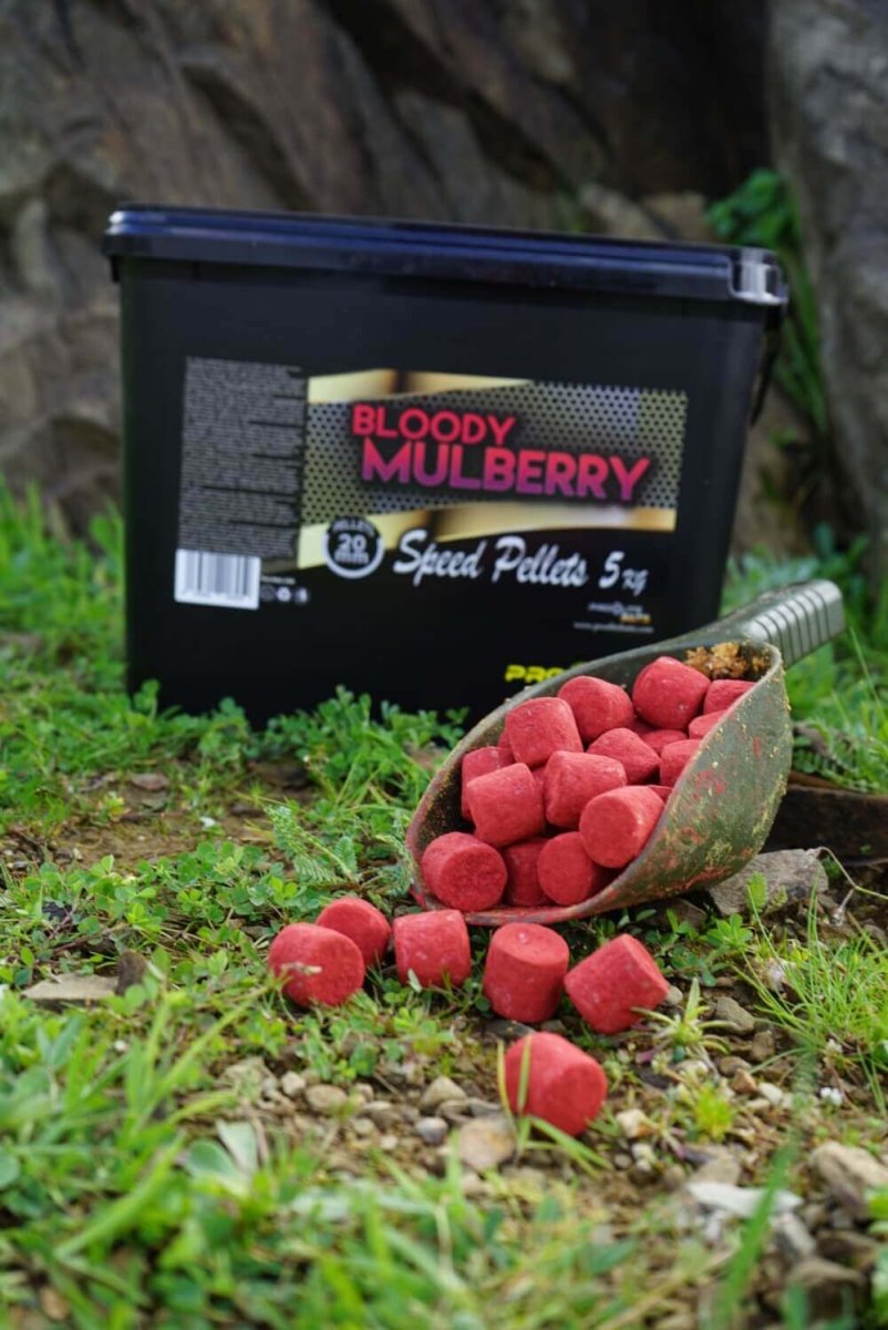 Speed Pellets Pro Elite Baits Gold Bloody Mulberry 20 mm 5 Kg - Tienda Carpfishing