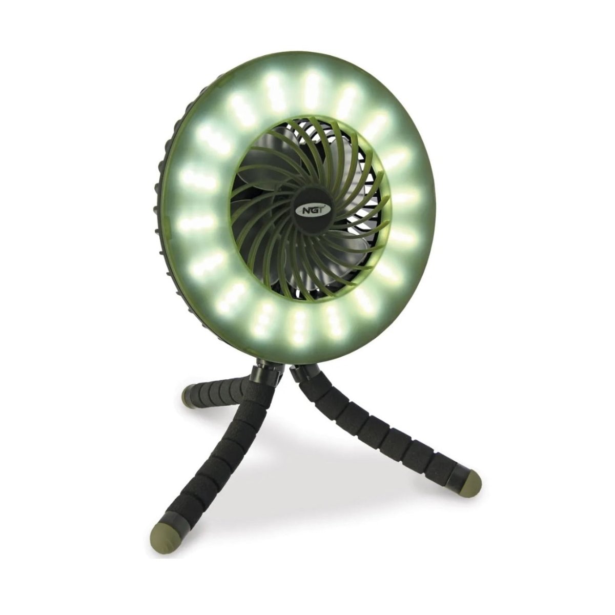 Ventilador NGT con luz para refugio - Tienda Carpfishing