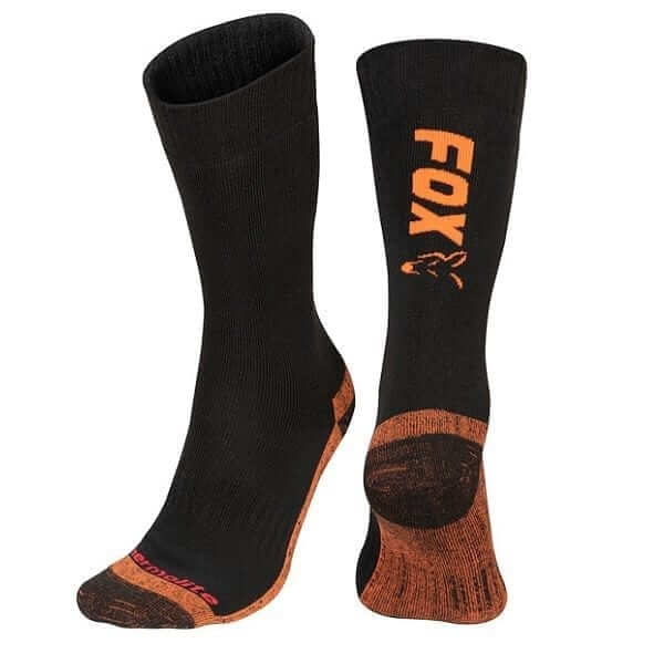 Calcetines Térmicos negro/naranja Fox talla 40 - 43 - Tienda Carpfishing