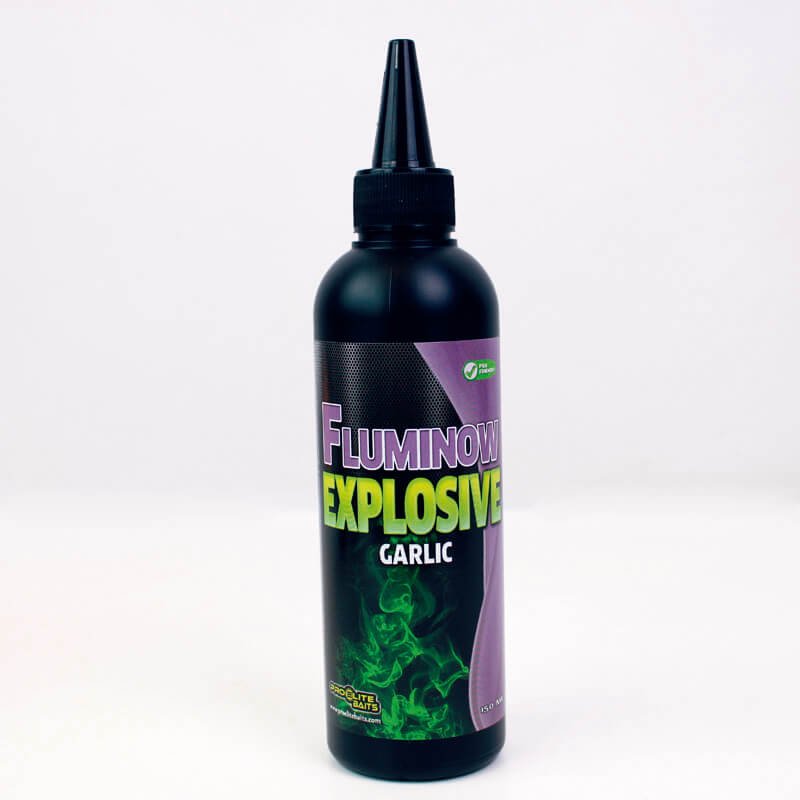Líquido Fluminow Explosive Pro Elite Baits Garlic 150 ml - Tienda Carpfishing