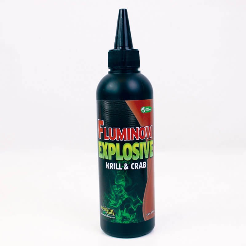 Líquido Fluminow Explosive Pro Elite Baits Krill Crab 150 ml - Tienda Carpfishing