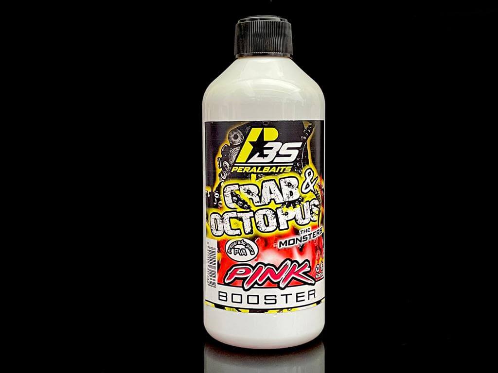 Remojo Booster Pink Peralbaits Crab Octopus 500 ml - Tienda Carpfishing