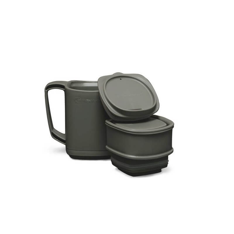 Set de utensilios Ridge Monkey ThermoMug DLX Brew Verde - Tienda Carpfishing