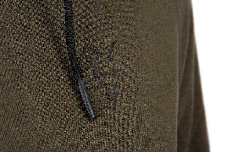 Sudadera Fox Collection LW Verde y Negra de cremallera - Tienda Carpfishing