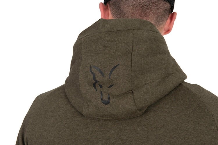 Sudadera Fox Collection LW Verde y Negra de cremallera - Tienda Carpfishing