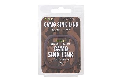 Trenzado ESP Camo Sink Link Marrón 25 lb / 10 m - Tienda Carpfishing