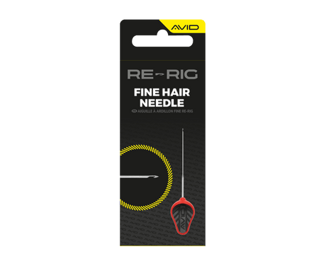 Aguja Avid Carp Fine Hair Re - Rig Rojo - Tienda Carpfishing