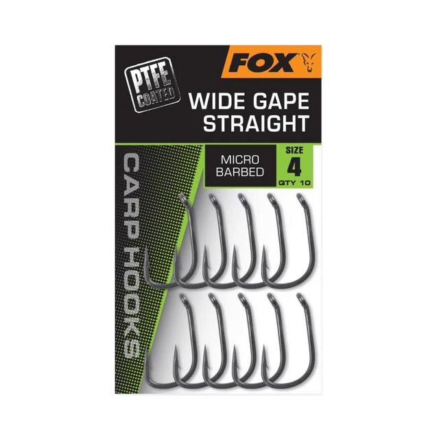 Anzuelos Fox Wide Gape Straight - Tienda Carpfishing