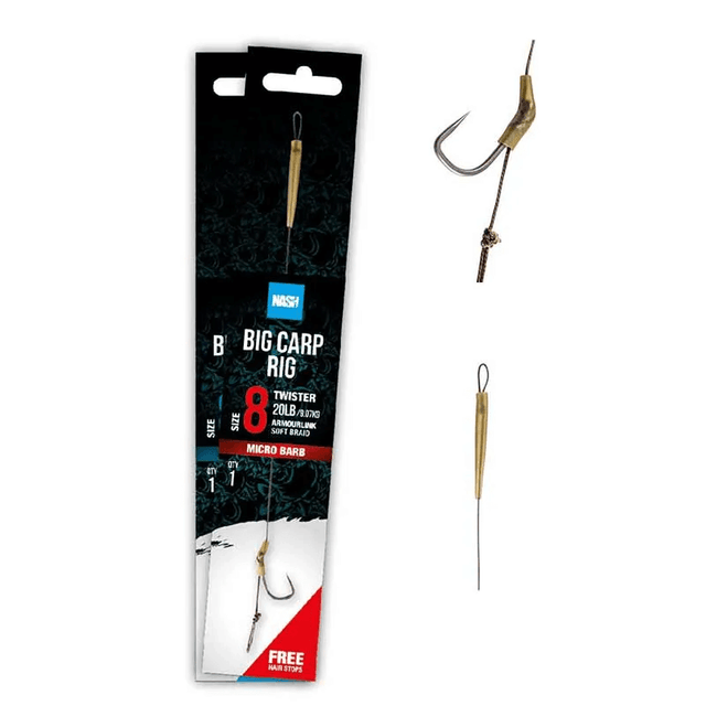 Anzuelos montados Nash Big Carp Rig - Tienda Carpfishing