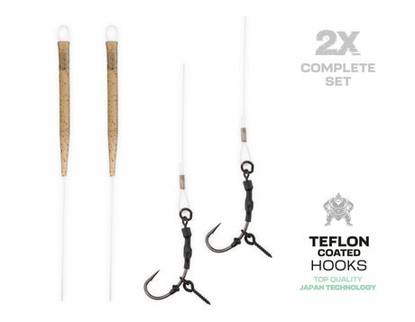 Anzuelos montados Zfish Fluorocarbon Ronnie Rig - Tienda Carpfishing
