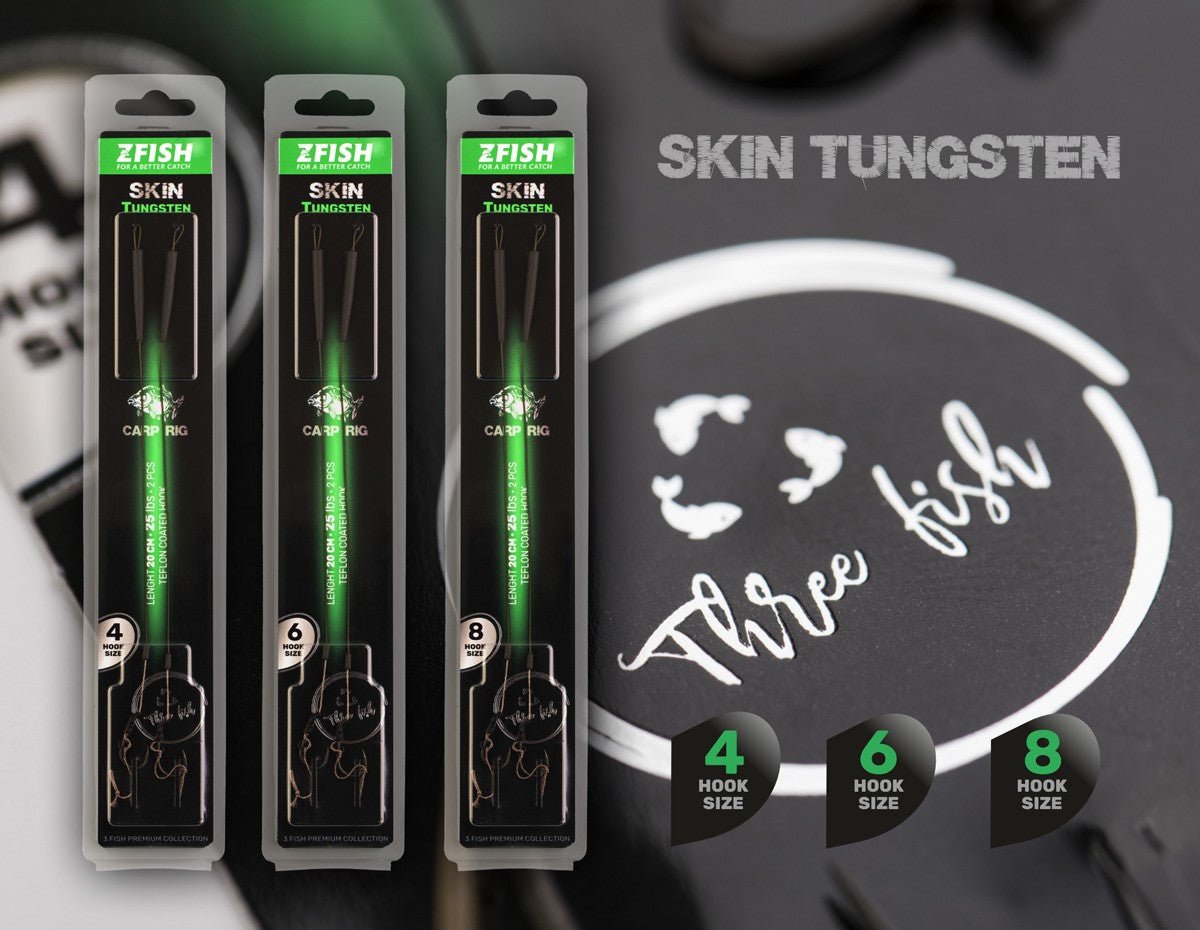 Anzuelos montados Zfish Skin Tungsten Rig - Tienda Carpfishing