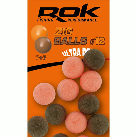 Boilie flotante Rok Fishing Zig Ball Naranja/Marron 12 - Tienda Carpfishing