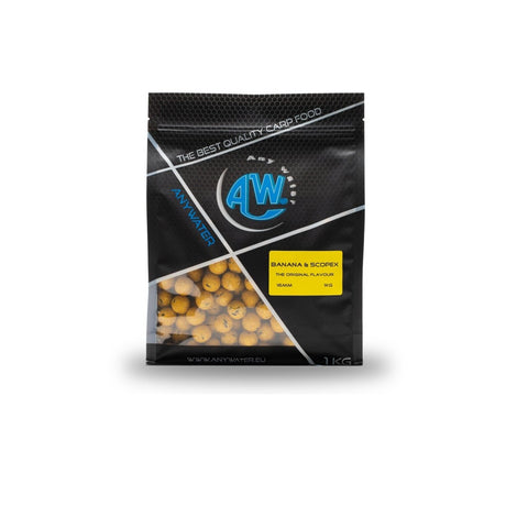 Boilies Any Water top Boilies Banana & Scopex 16 mm 1 Kg - Tienda Carpfishing