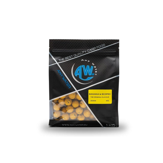 Boilies Any Water top Boilies Banana and Scopex 20 mm 1 Kg - Tienda Carpfishing