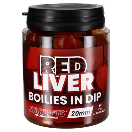 Boilies in Dip Starbaits Red Liver 20 mm - Tienda Carpfishing