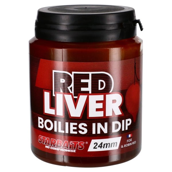 Boilies in Dip Starbaits Red Liver 24 mm - Tienda Carpfishing