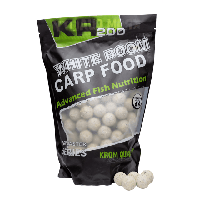 Boilies Krom Quality KR200 White Boom 20 mm 800G - Tienda Carpfishing