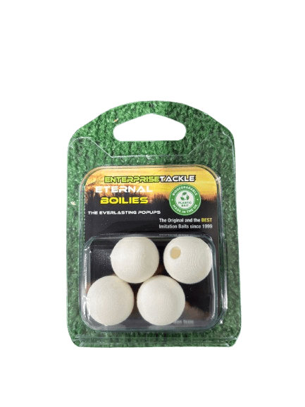 Boilies Pop Ups Enterprise blanco 18 mm - Tienda Carpfishing