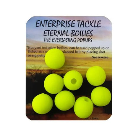 Boilies Pop Ups Enterprise Eternal Amarillo Fluor 12 mm - Tienda Carpfishing