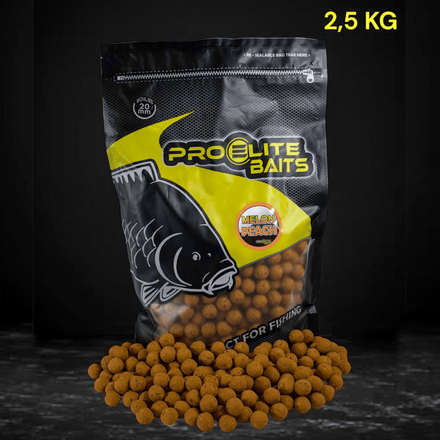 Boilies Pro Elite Baits Melon & Peach 20 mm 2,5 Kg - Tienda Carpfishing