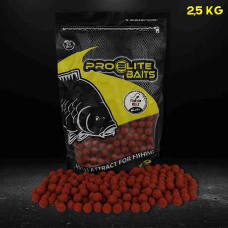 Boilies Pro Elite Baits Robin Red 20 mm 2,5 Kg - Tienda Carpfishing