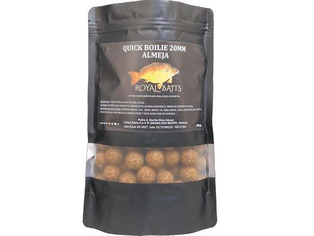 Boilies Royal Baits Almeja 20mm 800g - Tienda Carpfishing