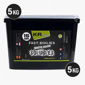 Boilies Solubles Krom Quality KR200 White Boom 16 mm 5KG - Tienda Carpfishing