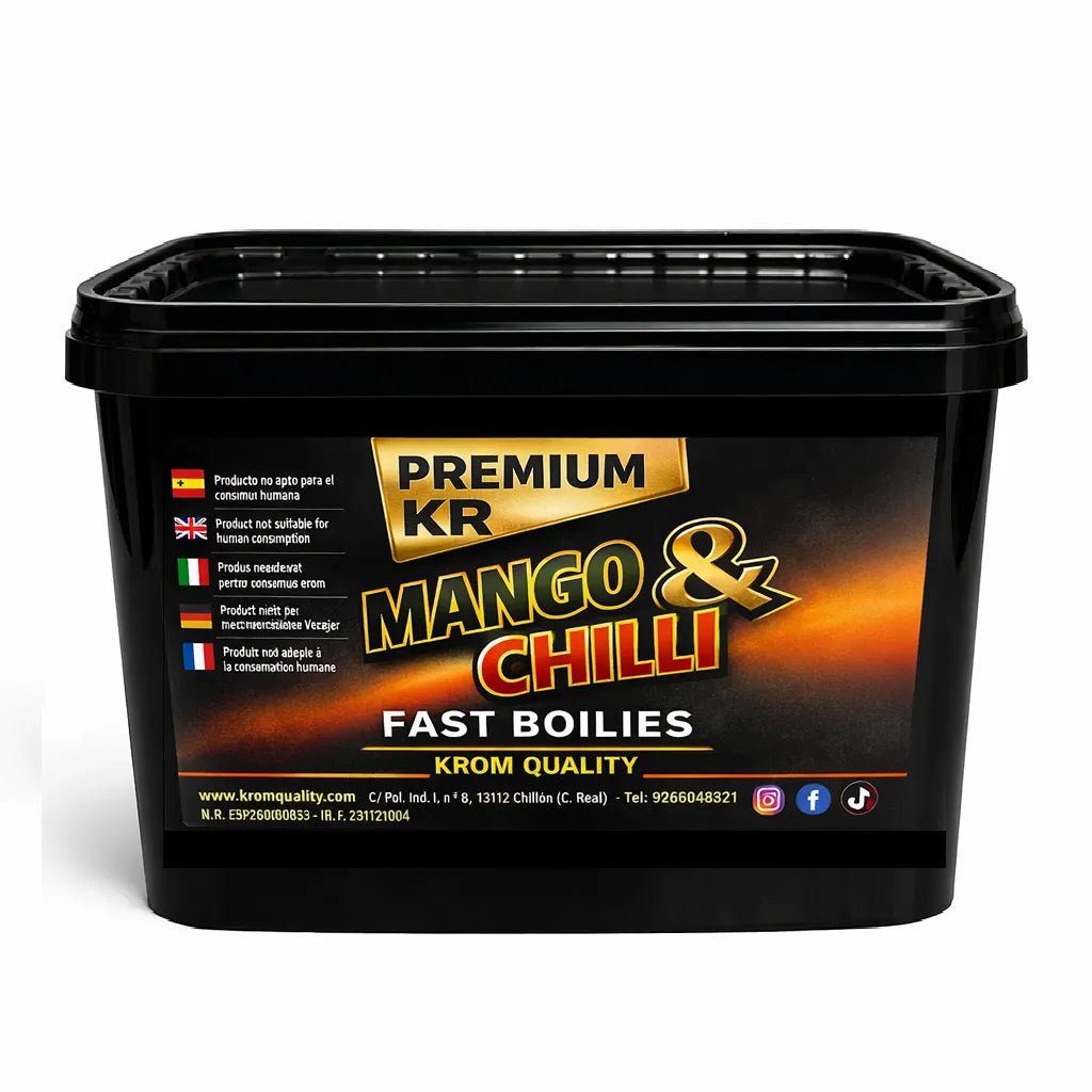 Boilies Solubles Krom Quality Mango & Chilli 16 mm 5KG - Tienda Carpfishing