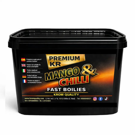 Boilies Solubles Krom Quality Mango & Chilli 20 mm 5KG - Tienda Carpfishing