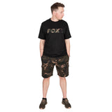 Camiseta Fox Logo T Negro/Camo - Tienda Carpfishing