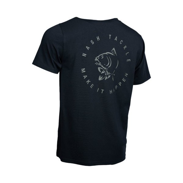 Camiseta Nash Make It Happen Carp Logo Negra - Tienda Carpfishing