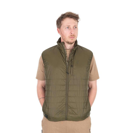 Chaleco sin mangas Fox Olive Verde - Tienda Carpfishing
